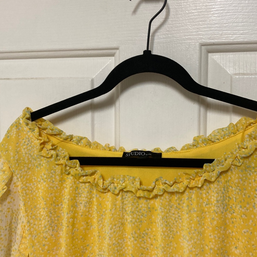 Studio by JPR Yellow Ruffled Blouse - Picture 5 of 7